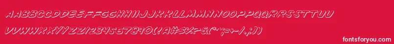Vinotes Font – White Fonts on Red Background