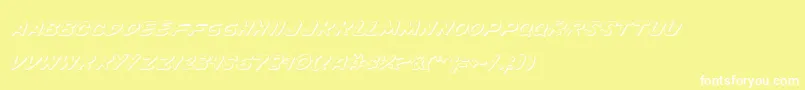 Шрифт Vinotes – белые шрифты на жёлтом фоне