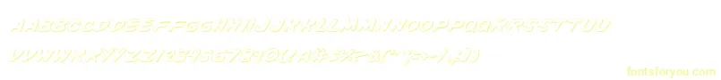 Czcionka Vinotes – żółte czcionki na białym tle