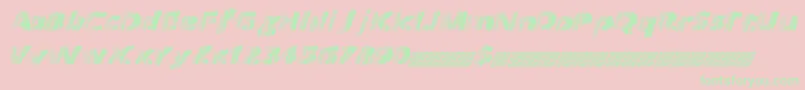 Frequency Font – Green Fonts on Pink Background