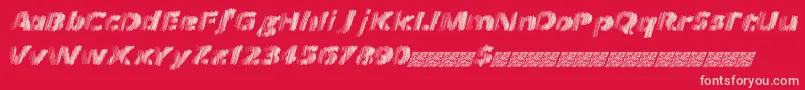 Frequency Font – Pink Fonts on Red Background