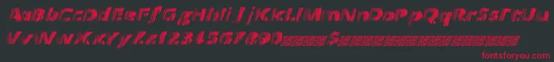 Frequency Font – Red Fonts on Black Background