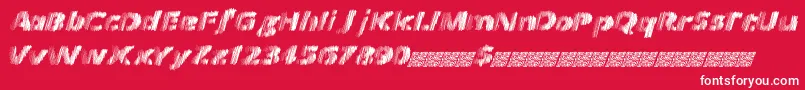 Frequency Font – White Fonts on Red Background