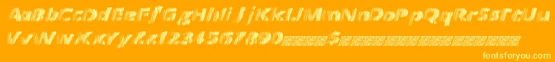 Frequency Font – Yellow Fonts on Orange Background