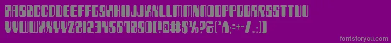 ZyborgsCondensed Font – Gray Fonts on Purple Background