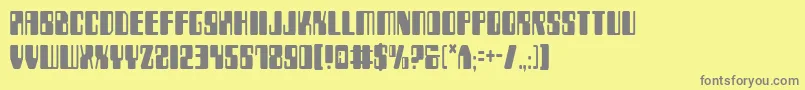 ZyborgsCondensed Font – Gray Fonts on Yellow Background