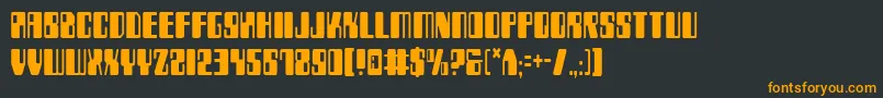 ZyborgsCondensed Font – Orange Fonts on Black Background