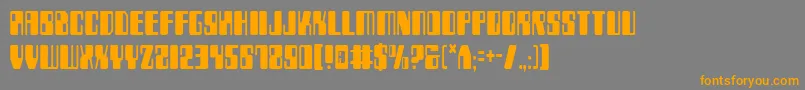 ZyborgsCondensed Font – Orange Fonts on Gray Background