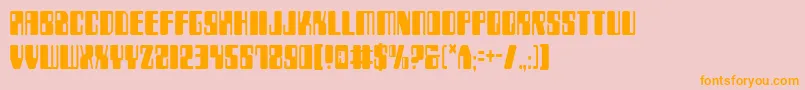 ZyborgsCondensed Font – Orange Fonts on Pink Background