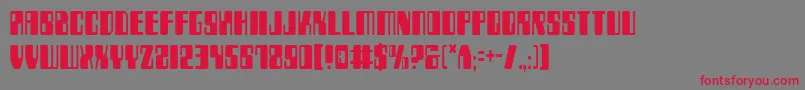 ZyborgsCondensed Font – Red Fonts on Gray Background