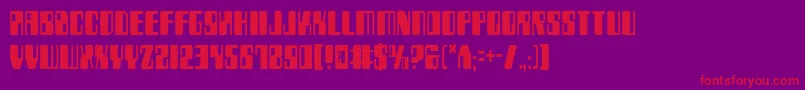 ZyborgsCondensed Font – Red Fonts on Purple Background