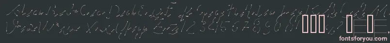 Шрифт Handroad – розовые шрифты на чёрном фоне