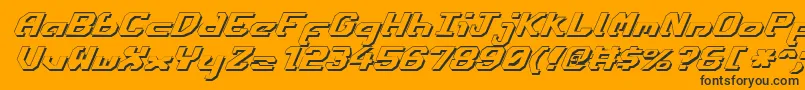 Ensignfsi Font – Black Fonts on Orange Background