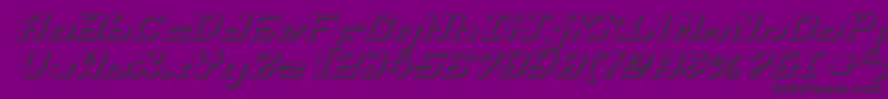 Ensignfsi Font – Black Fonts on Purple Background