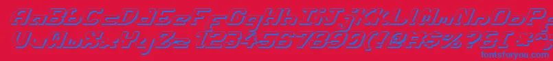Ensignfsi Font – Blue Fonts on Red Background