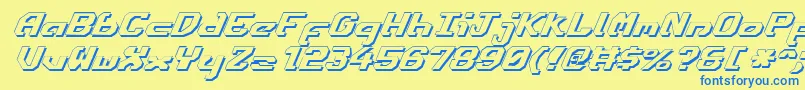 Ensignfsi Font – Blue Fonts on Yellow Background