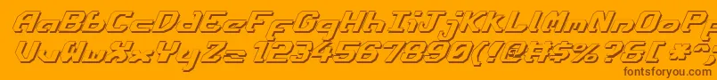 Ensignfsi Font – Brown Fonts on Orange Background