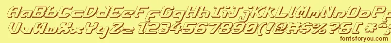 Ensignfsi Font – Brown Fonts on Yellow Background