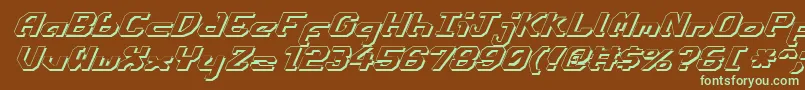 Ensignfsi Font – Green Fonts on Brown Background