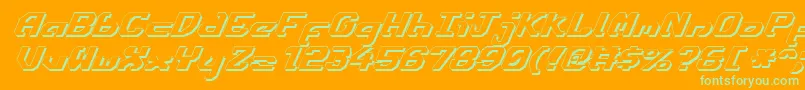 Ensignfsi Font – Green Fonts on Orange Background