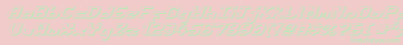 Ensignfsi Font – Green Fonts on Pink Background