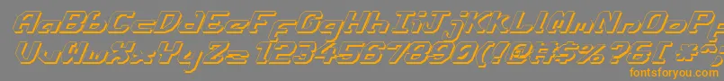 Ensignfsi Font – Orange Fonts on Gray Background