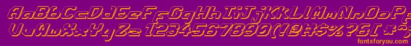 Ensignfsi Font – Orange Fonts on Purple Background