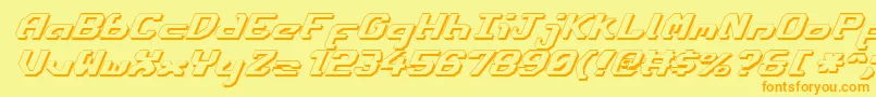 Ensignfsi Font – Orange Fonts on Yellow Background