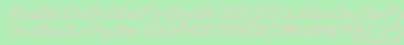 Ensignfsi Font – Pink Fonts on Green Background