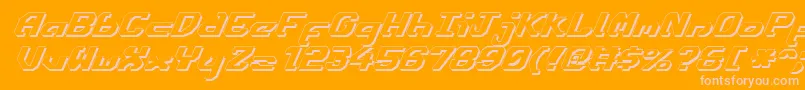 Ensignfsi Font – Pink Fonts on Orange Background
