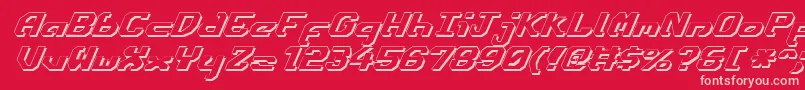 Ensignfsi Font – Pink Fonts on Red Background