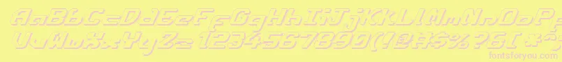 Ensignfsi Font – Pink Fonts on Yellow Background