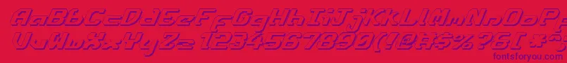 Ensignfsi Font – Purple Fonts on Red Background