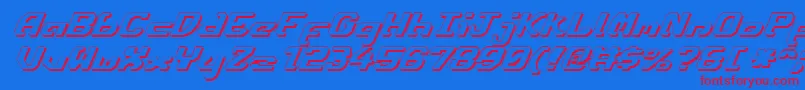 Ensignfsi Font – Red Fonts on Blue Background