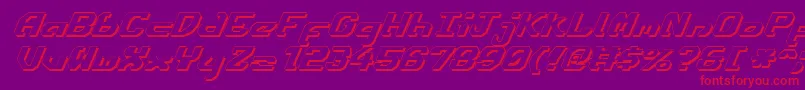 Ensignfsi Font – Red Fonts on Purple Background