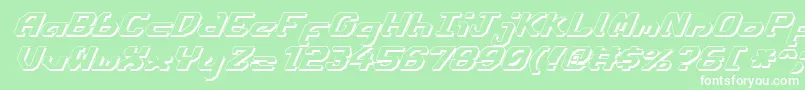 Ensignfsi Font – White Fonts on Green Background