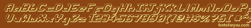 Ensignfsi Font – Yellow Fonts on Brown Background