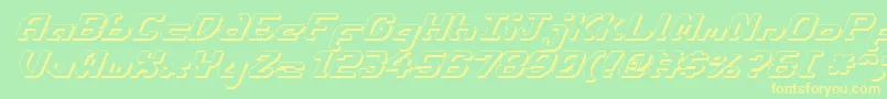 Ensignfsi Font – Yellow Fonts on Green Background