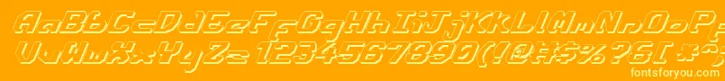 Ensignfsi Font – Yellow Fonts on Orange Background