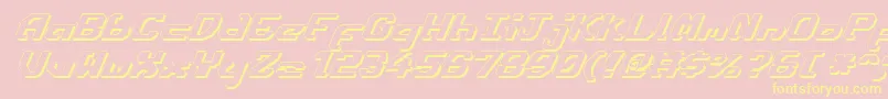 Ensignfsi Font – Yellow Fonts on Pink Background