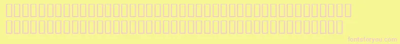 Wod2-fontti – vaaleanpunaiset fontit keltaisella taustalla