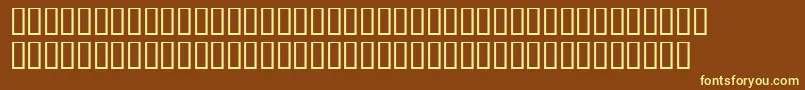 Wod2-fontti – keltaiset fontit ruskealla taustalla