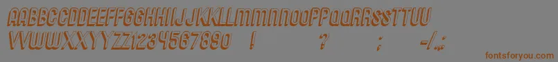 MessagesItalic-fontti – ruskeat fontit harmaalla taustalla