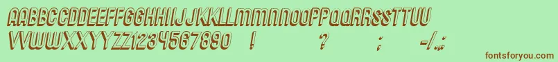 MessagesItalic Font – Brown Fonts on Green Background