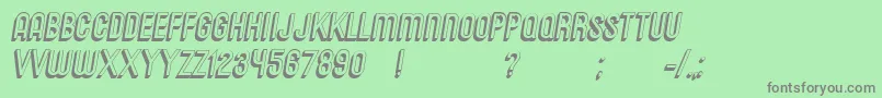 MessagesItalic Font – Gray Fonts on Green Background