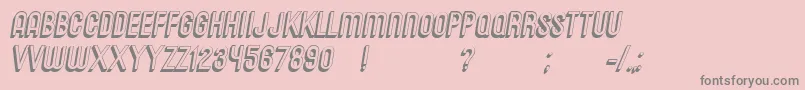 MessagesItalic Font – Gray Fonts on Pink Background