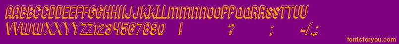 MessagesItalic Font – Orange Fonts on Purple Background