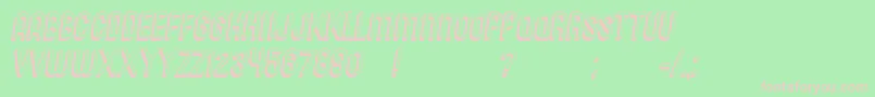 MessagesItalic Font – Pink Fonts on Green Background