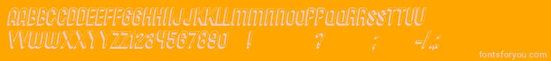 MessagesItalic Font – Pink Fonts on Orange Background