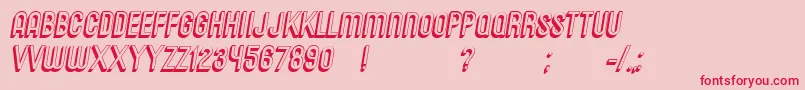 MessagesItalic Font – Red Fonts on Pink Background